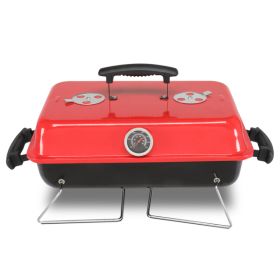 Portable Charcoal Grill, Tabletop Outdoor Barbecue Smoker, Small BBQ Grill for Outdoor Cooking Backyard Camping Picnics Beach