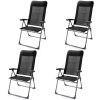 2 Pieces Portable Patio Folding Dining Chairs with Headrests Adjust