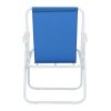 Oxford Cloth Iron Outdoor Beach Chair Blue