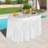 4 Feet Plastic Party Ice Folding Table with Matching Skirt