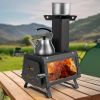 Portable Wood Camping Burning Stove Heater with 2 Cooking Positions