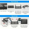 Foldable Camping Table Collapsible Picnic Aluminum Alloy Grill Stand Max Load BBQ Table with 2 Side Trays