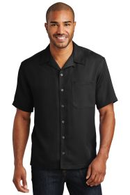 Port Authority Easy Care Camp Shirt S535 (Color: Black)