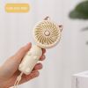 Portable Foldable Hand Held Fan with Cat Ears Mini Fan with USB Rechargeable Battery Outdoor Handheld Fan Camping Accessories