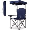 Portable Folding Beach Canopy Chair with Cup Holders