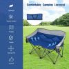 Folding Camping Chair with Bags and Padded Backrest