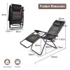 2 Pieces Folding Patio Rattan Zero Gravity Lounge Chair