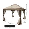 Outdoor 11x 11Ft Pop Up Gazebo Canopy With Removable Zipper Netting,2-Tier Soft Top Event Tent,Suitable For Patio Backyard Garden Camping Area