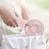 Mini Electric Fan Portable 3 Gears Wind Speed Adjustment Air Cooler High Quality Summer Cooling Fan Camping Rechargeable Home