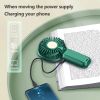 USB Handheld Fan Mini Rechargeable Fan With Digital Display And Night Light Portable Power bank Fan For Outdoor Camping Travel